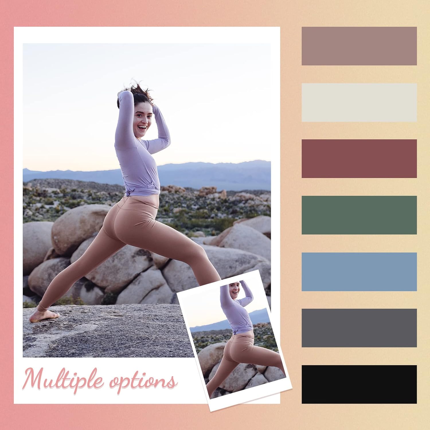 iceROSE 7 Pack Leggings for Women, High Waisted Tummy Control Soft Black Yoga Leggings for Workout Running Maternity