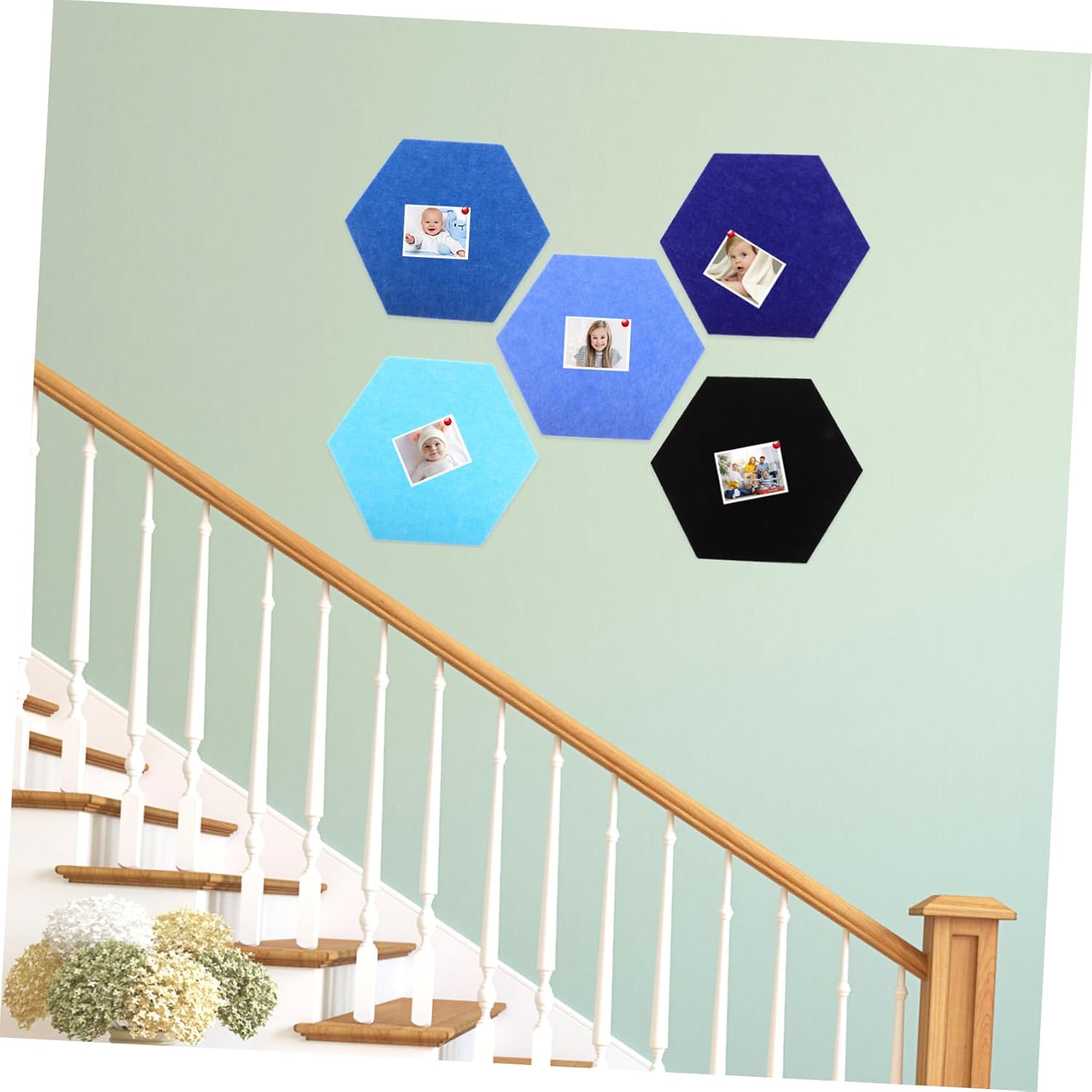 Luxshiny 5pcs Decorative Felt Board Office Wall Bulletin Boards for Home and Classroom Pushpin Protection