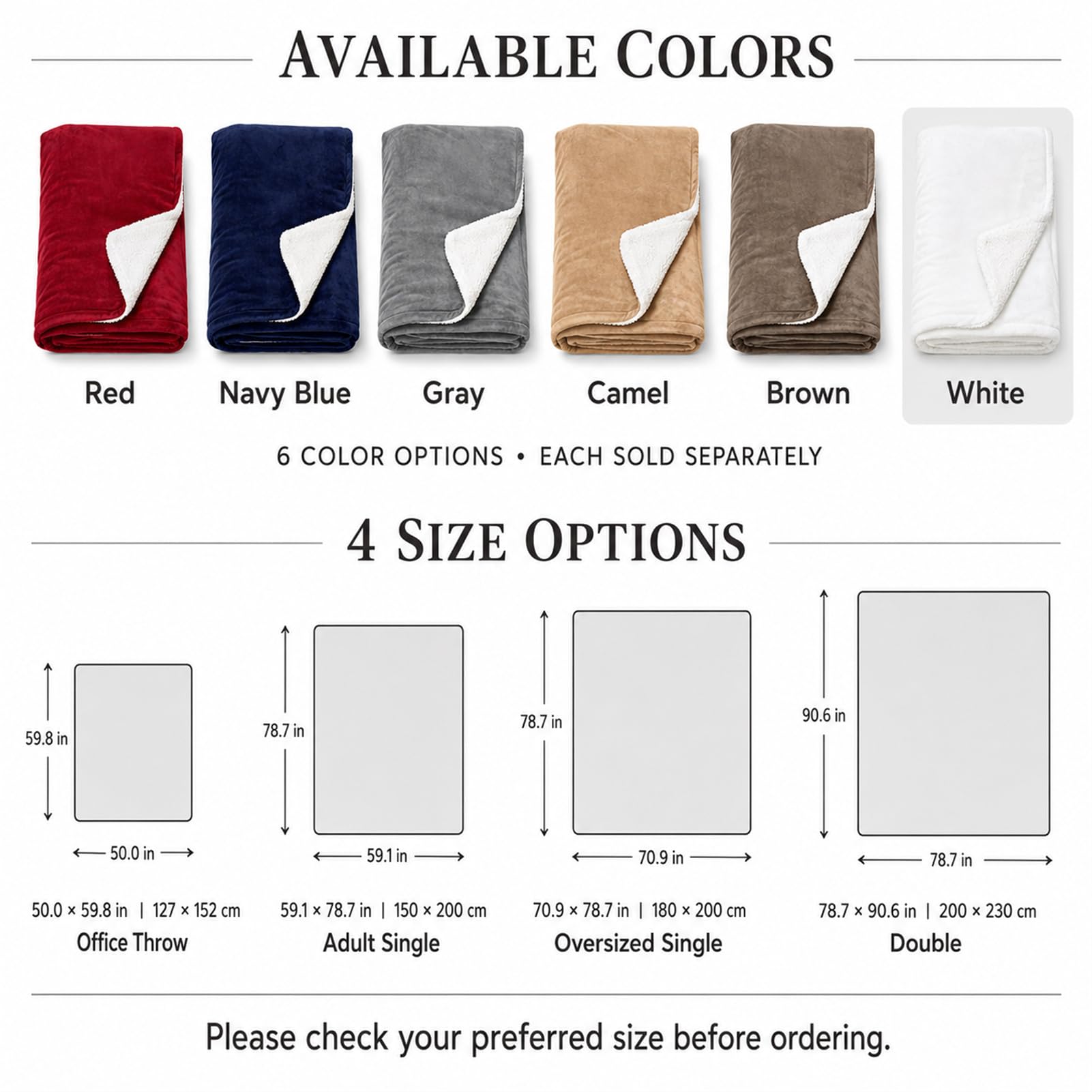 Manta de Navidad Reversible de Franela y Borreguito para Sofá(Grey,180×200 cm)