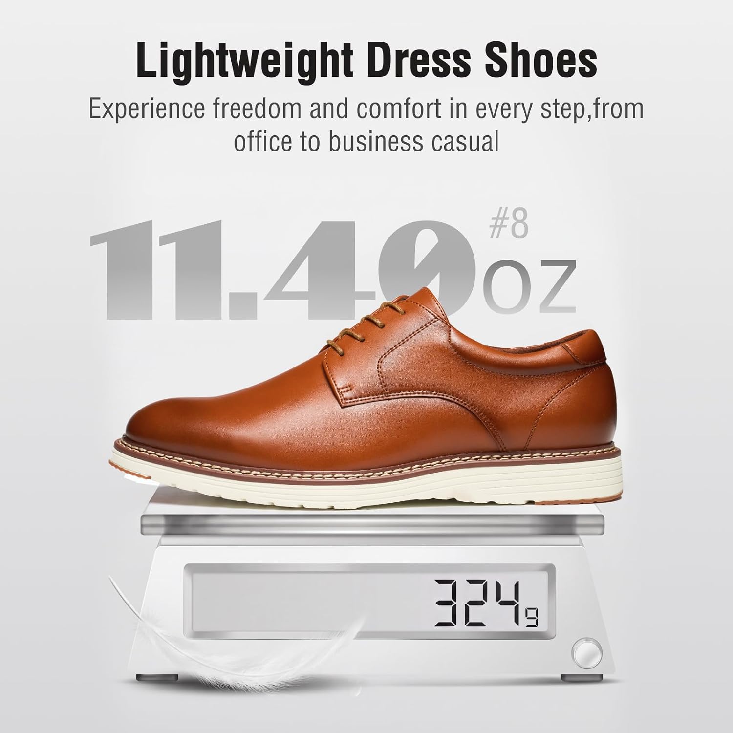 HEEZ Mens Dress Shoes Comfortable Dress Sneakers for Men Casual Oxfords