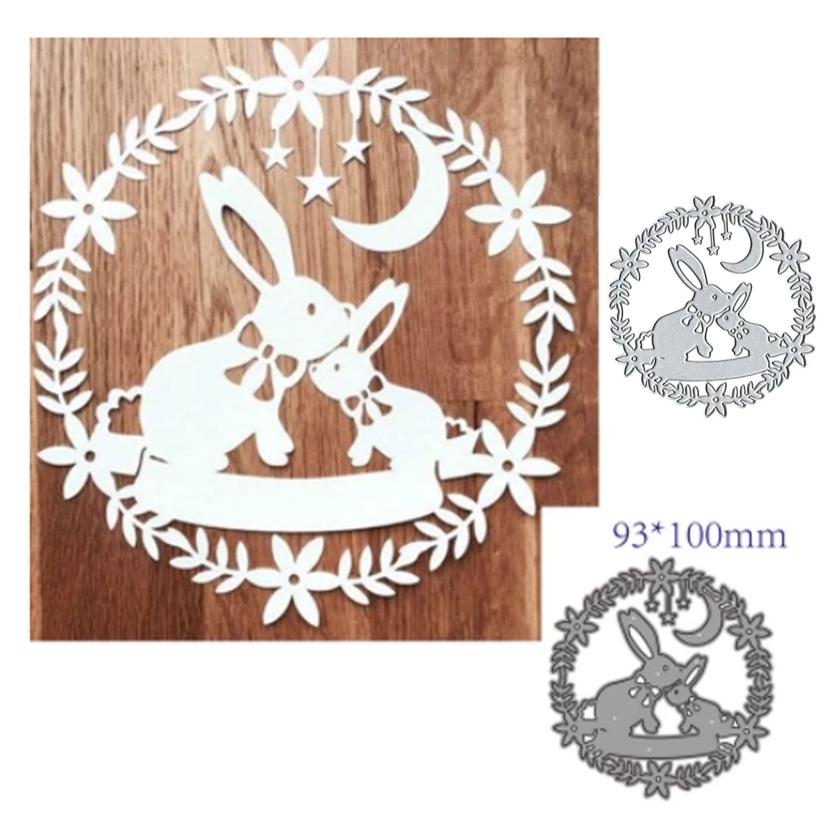 Easter Flowers Rabbit Metal Die Cuts - DIY Scrapbooking Cutting Dies For Card Making & Paper Crafts