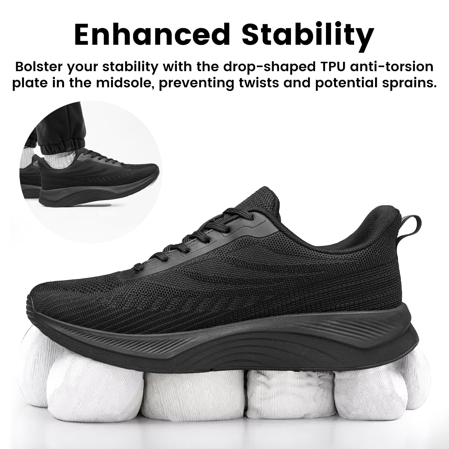 Raoendis Mens Trainers Walking Running Shoes Fashion Tennis Sport Shoes Athletic Breathable Comfortable Lightweight Sneakers for Outdoor Fitness Jogging