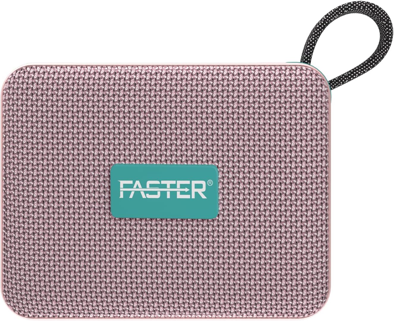 Faster GrooveX Portable Waterproof Speaker- IPX7 Wireless Streaming 20Hrs Playback Time- Standard 5.4 Bluetooth Outdoor Speaker with Dynamic Sound Rich Bass TWS Function Output Power 5W (Rose Pink)