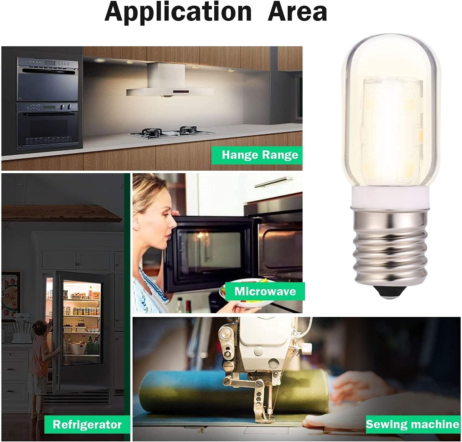 Othmro E14 LED Bulb Microwave Oven Light 5W Daylight White 6000K 600lm for Ceiling Fan Light Fixture Freezer Hood 1pcs