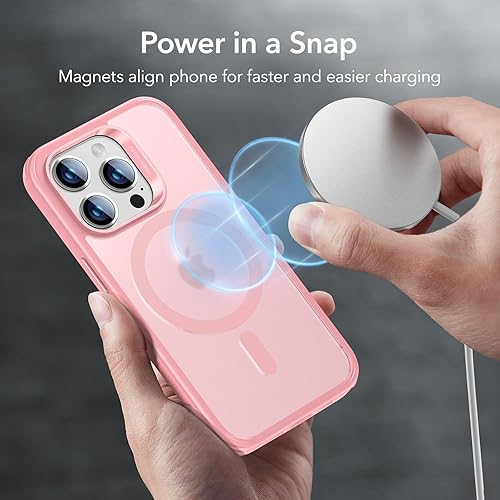 Vista 89 de ESR Funda para iPhone 15 Pro Max, compatible con MagSafe, de grado militar, negro transparente