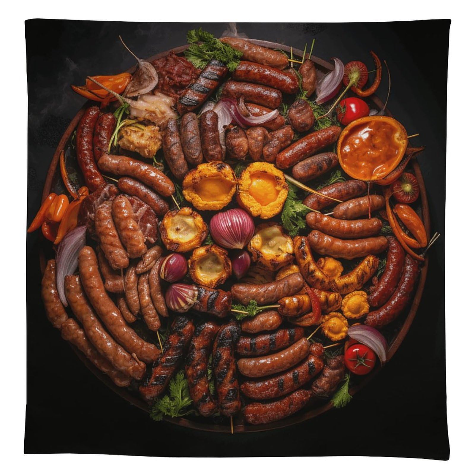 Nappe de barbecue 140x140cm de table intérieur extérieur pour fête et cuisine