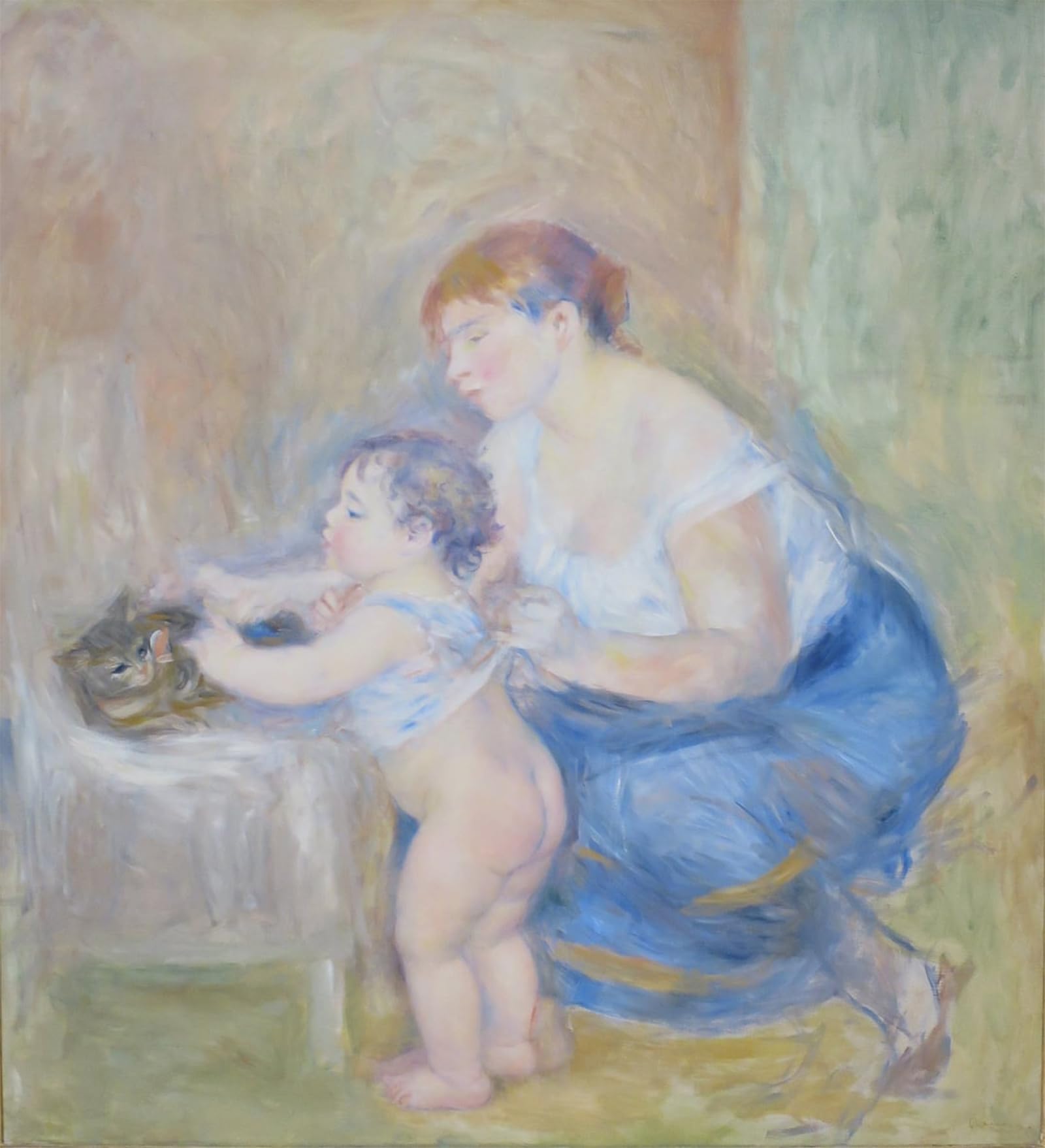 Graffiti art mural impression Renoir mère et enfant décoration moderne 60x90