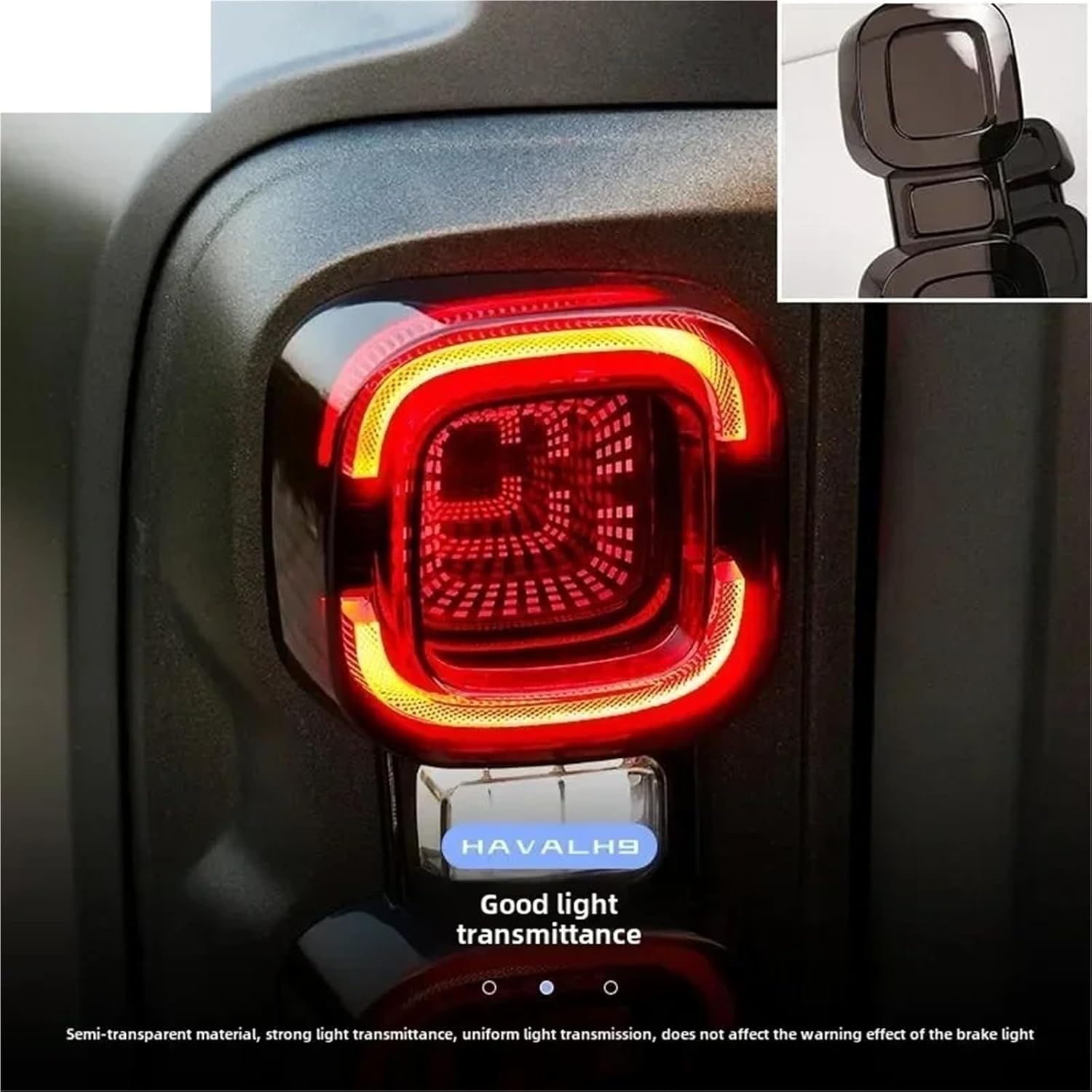 Car Tail Light Cover Smoked Black Taillight Protective Cover Auto Exterior Styling Accessories Compatible With Great Wall Haval H9 2024