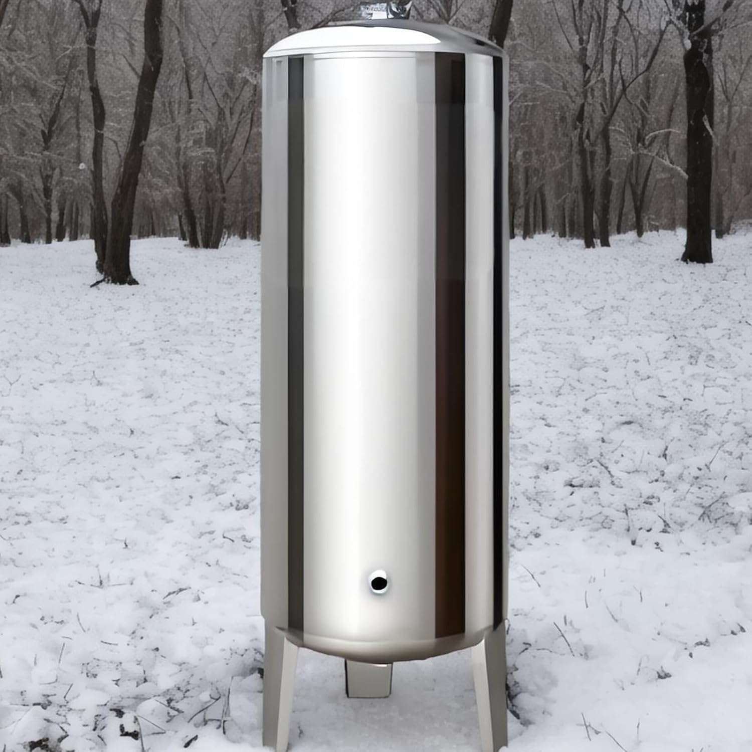 Large Well Pressure Tank，Vertical Stainless Steel Automatic Well Water Supply System, 16 26 42 53 66 79 132 185 Gallon Pressurized Tank,Pressurized Water Tank for Kitchen/Shower/Toilet(400L/106Gal)