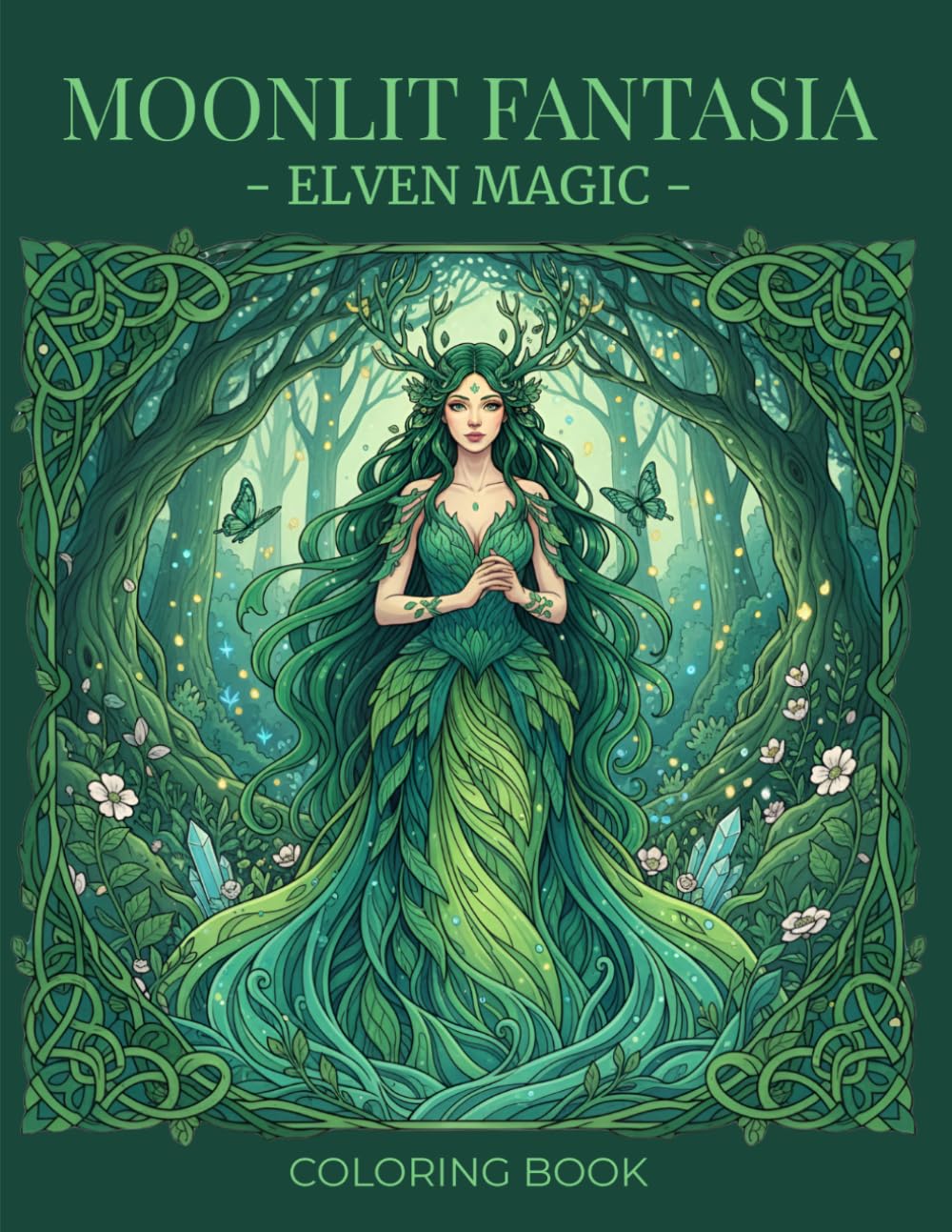Elven Magic Coloring book: Moonlit Fantasia Series