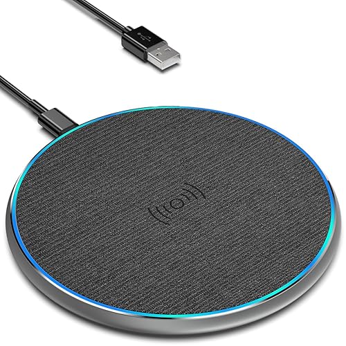 15W Wireless Charger, Induktive Ladestation für iPhone 17/16/15/14/13/12/Pro/Max/Plus/Mini/XS/XR, AirPods, Induktions Kabelloses Ladegerät für Samsung Galaxy S25/S23/S22/S21/S20/Note 20