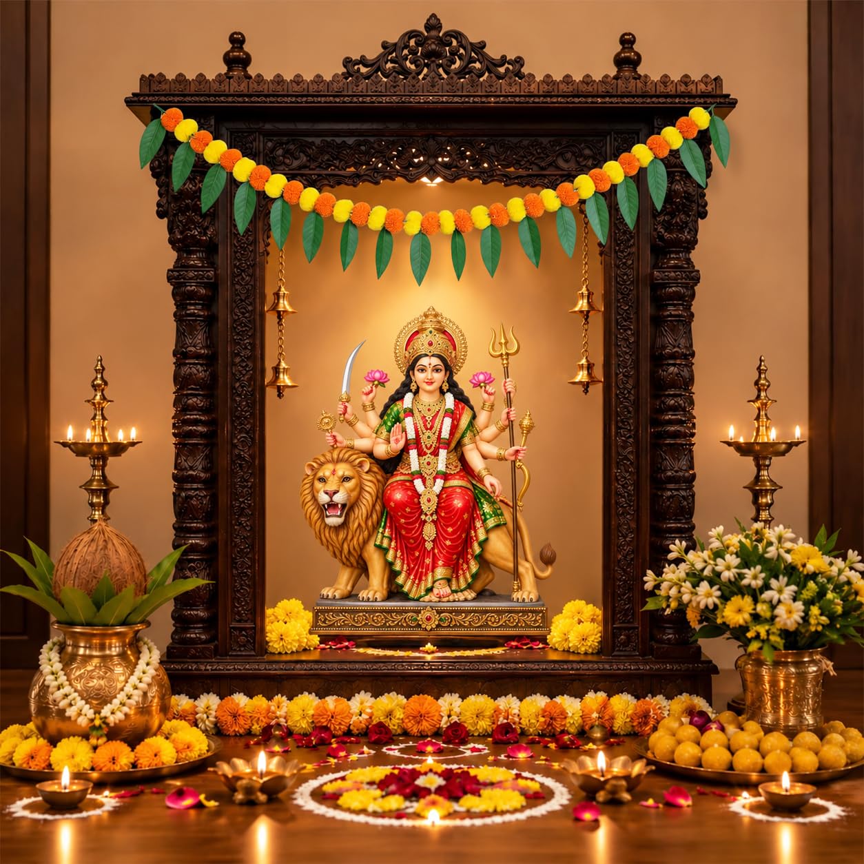 Mango Leaf Toran - Diwali & Navratri Door Decor -3