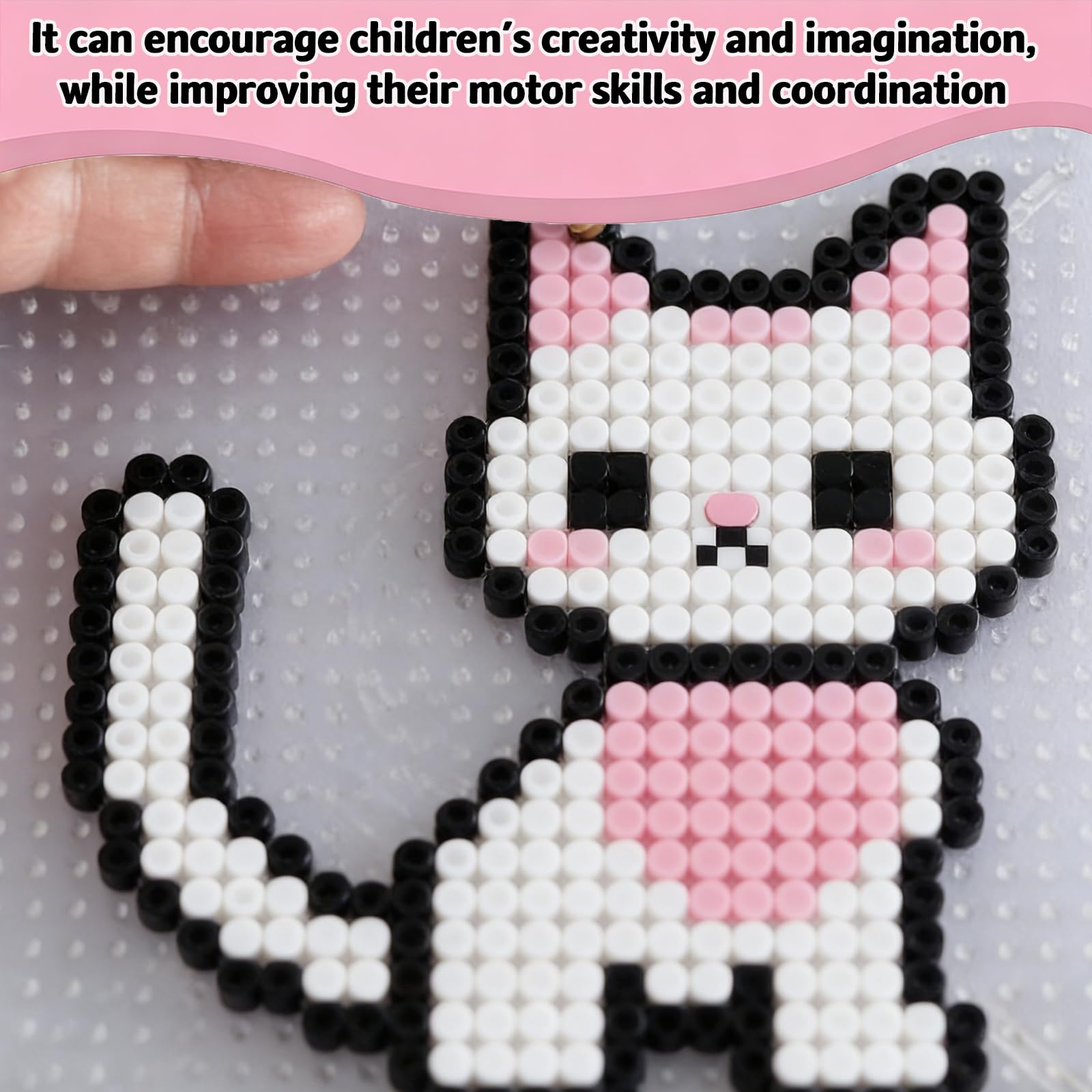 14 Pcs Hama Beads Pegboard, 2.6mm Fuse Bead Boards Set, Creative Educational Toy for Children's Skill Development - Image 5