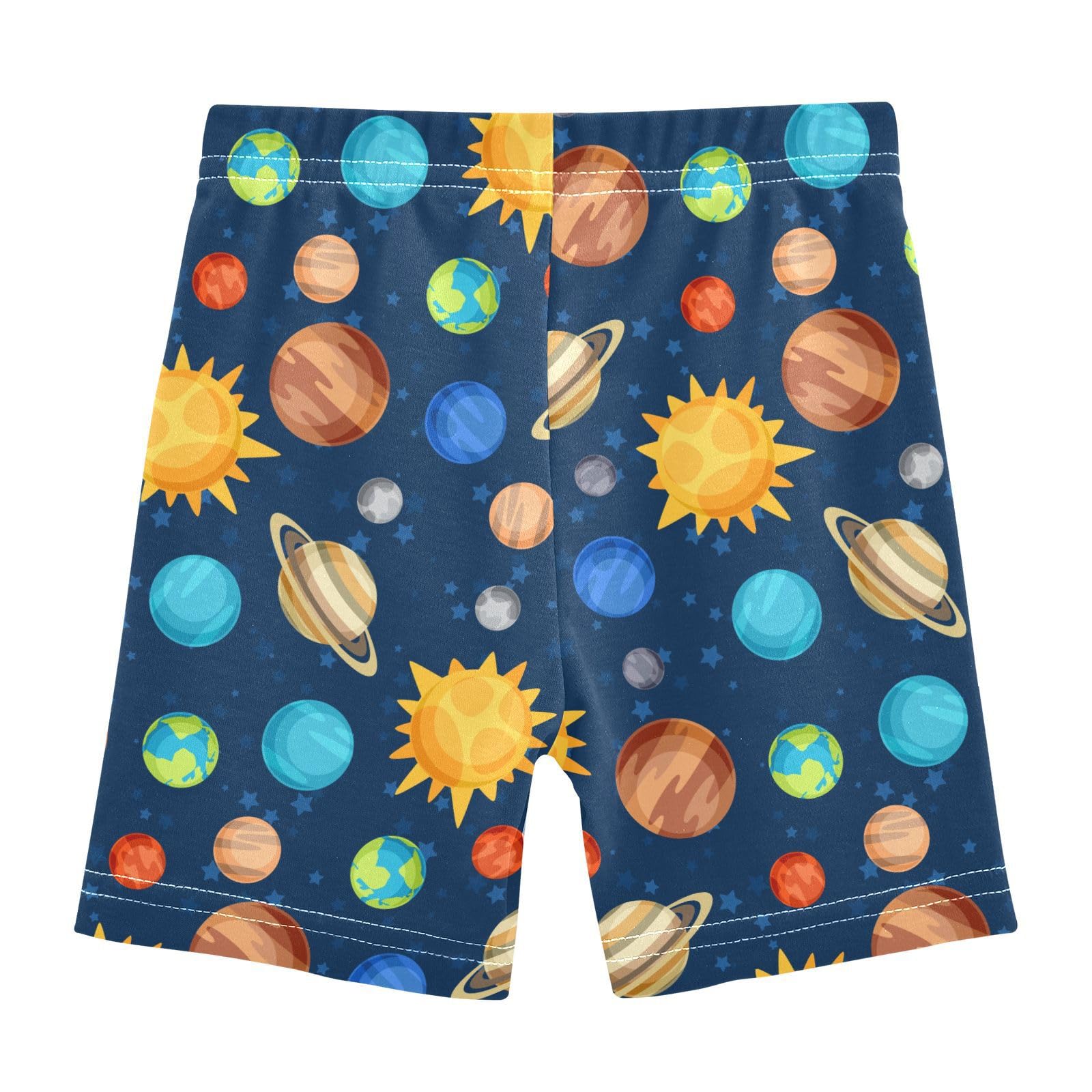 JHKKU Girls Cosmic Planets Solar System Shorts Cotton Cartwheel Bike Kids Biker Under Dress Dance Short Girl Clothes 6T