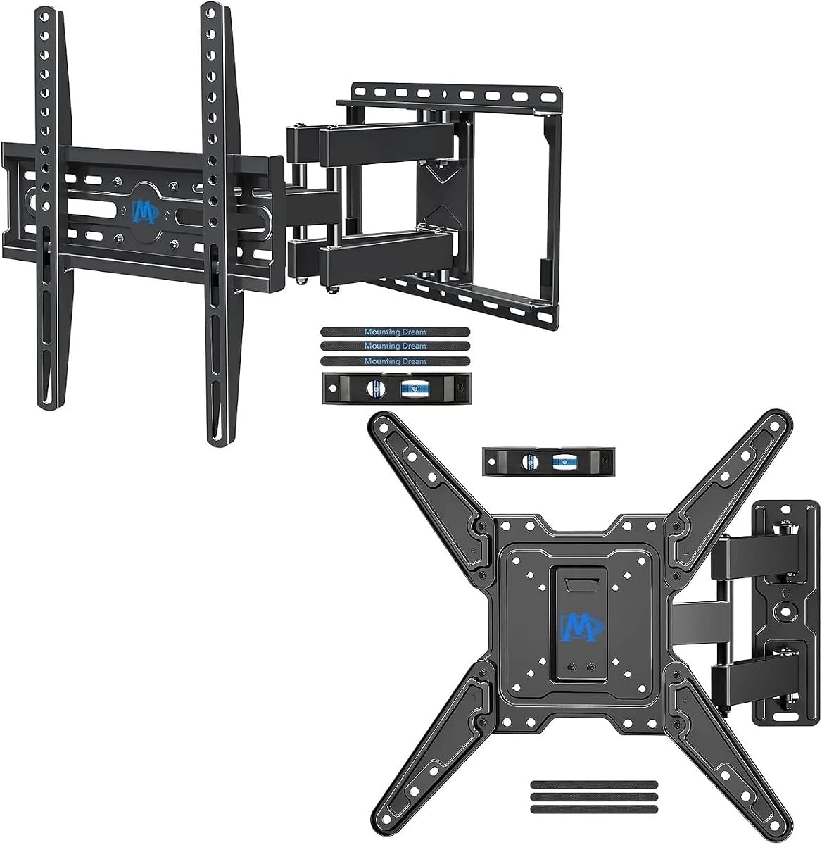 Mounting Dream MD2413-MX Soporte de pared para TV de movimiento completo para televisores de 26 a 55 pulgadas, VESA 400 x 400 mm, 99 lbs. Carga, espacio entre montantes de 16 pulgadas