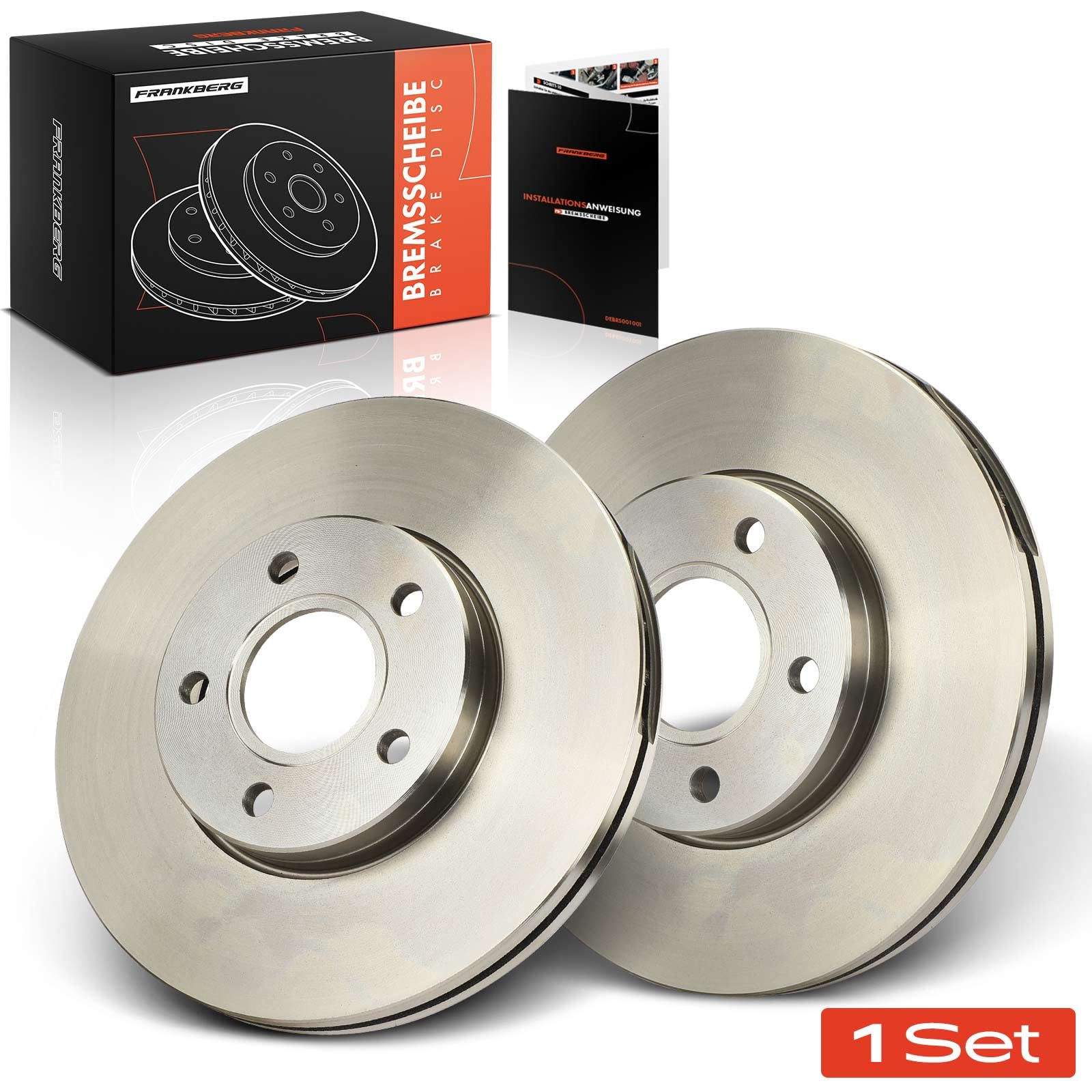 Frankberg 2 discos de freno delanteros ventilados Ø278 mm AV611125BB | Compatible con: Torneo Focus II DA DS FFS, C-Max DM2, Focus II Saloon DB DH FCH, C70 II Cabriolet 542, Focus II DA DP HCP