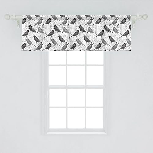 Miniatura 21 de Lunarable Cenefa de ventana azul pálido, diseño de conchas de vida submarina grunge, estrellas de mar, arte marítimo incompleto, cenefa de cortina