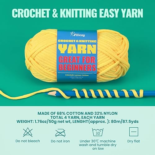 Miniatura 5 de Pllieay Hilo Sage para tejer y tejer (1.16 x 1.77 onzas) Hilo de algodón para tejer ganchillo con puntadas fáciles de ver hilo para principiantes -