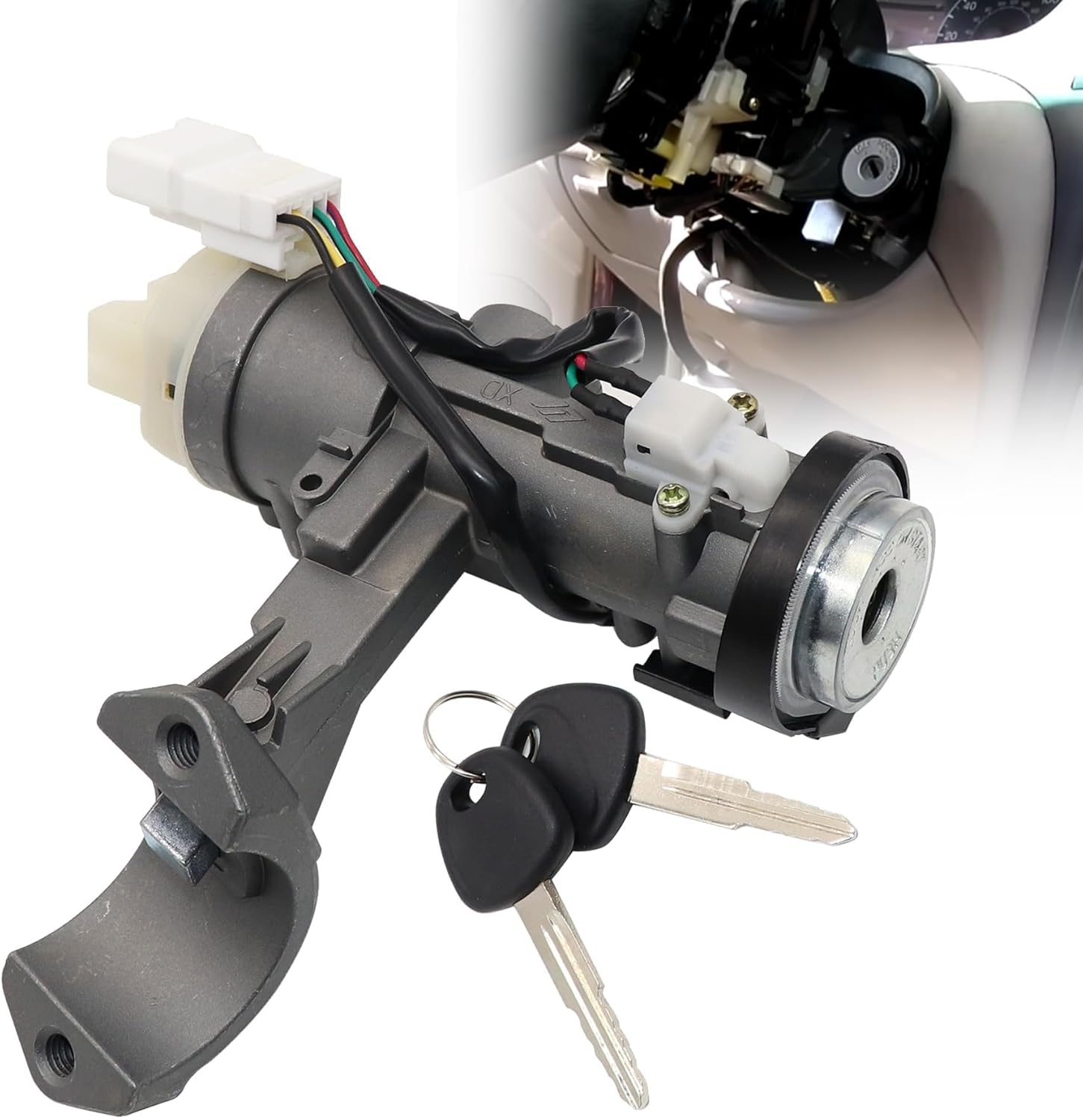XQSMWF Ignition Lock Cylinder Switch Assembly with 2 Keys Fit for Hyundai Elantra 2001-2006 Fit for Kia Spectra 2004-2009 Spectra5 2005-2009 2.0L, Replace 81905-2DA00 81900-2DA00 819002DA00