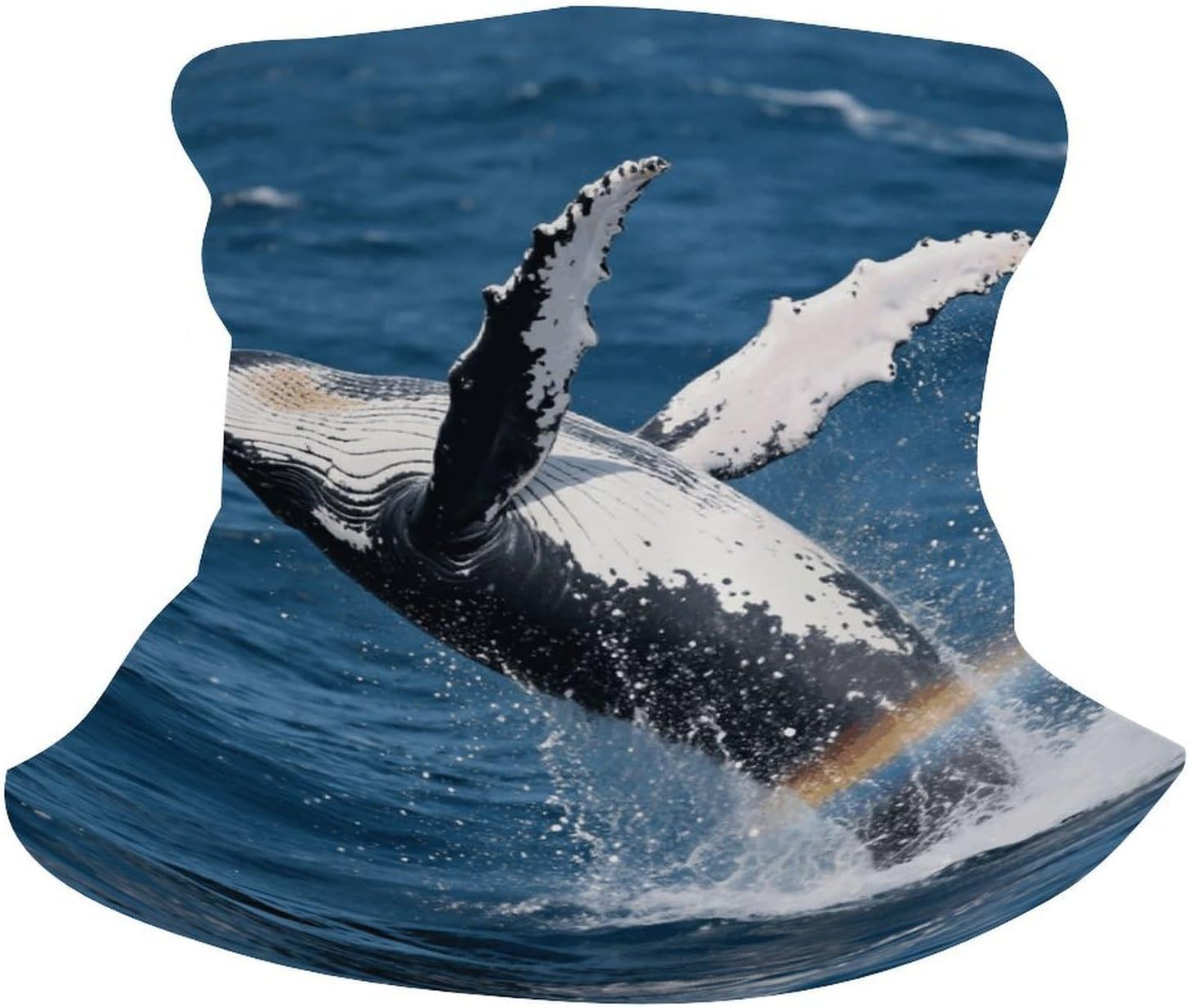 Sun UV Protection Neck Gaiter Upf 50+ Balaclava Ski Humpback Whale Breach Face Mask Summer Face Cover Scarf Breathable Bandana for Fishing Hunting Kayaking Hiking Cycling Outdoor Activities