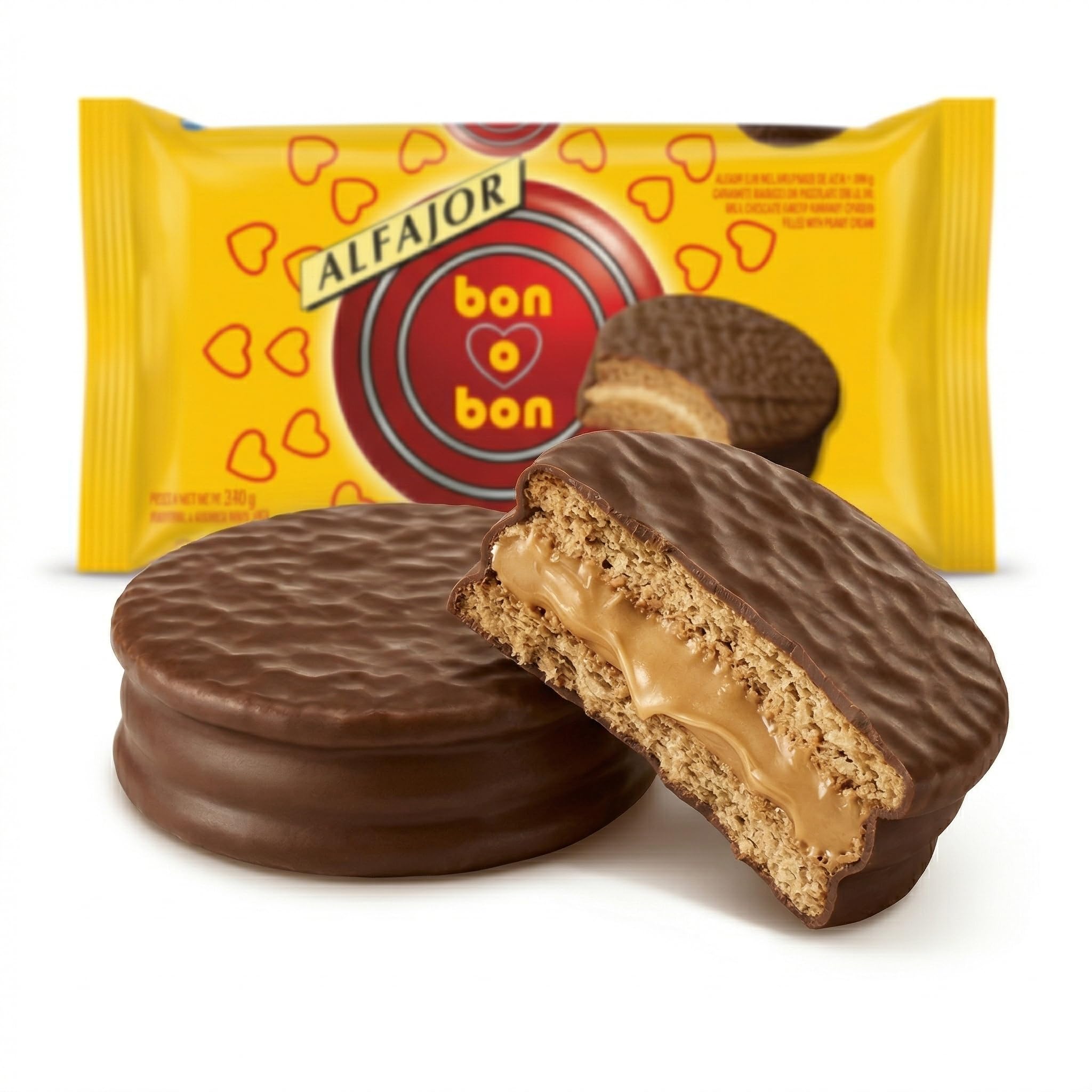 Amazon.com: Bon O Bon Milk Chocolate Alfajores 6 Cookies Per