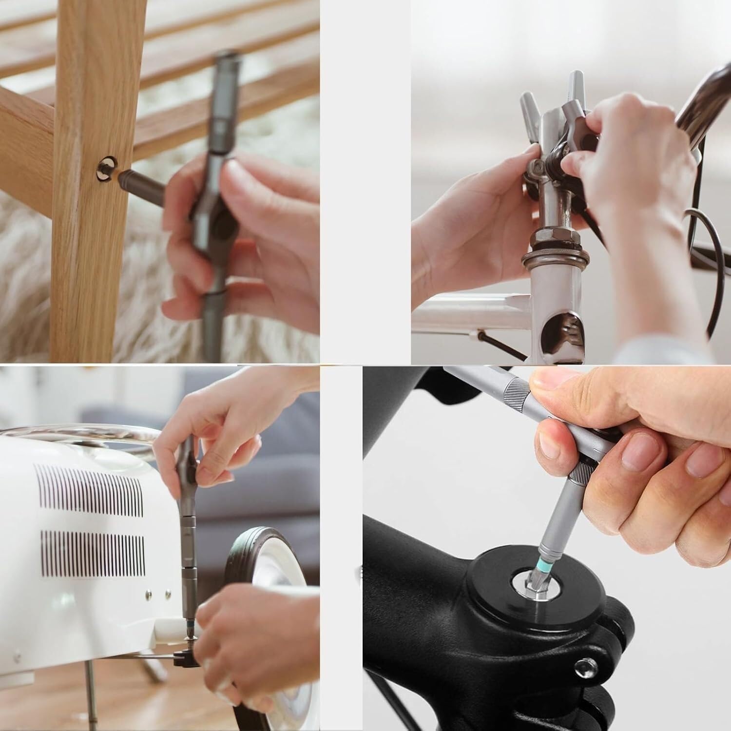 Set di cacciaviti fai da te, 24 in 1, a cricchetto magnetico, multifunzione, con manico rimovibile, per riparazioni domestiche ed elettroniche