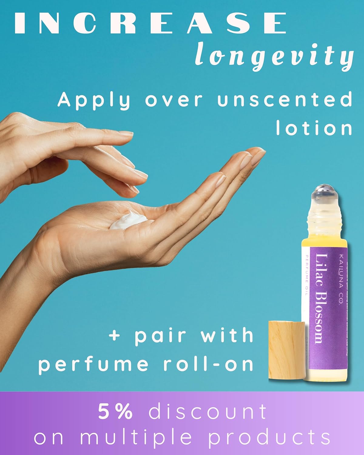 Lilac Blossom Natural Hair & Body Mist Spray, Pure Essential and Fragrance Oils, Alcohol-Free, Handmade in California, 0.5Fl Oz - Image 4