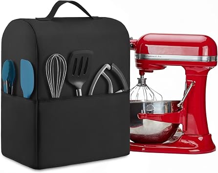 Stand Mixer Dust Cover Compatible with KitchenAid 6/7/8 QuartBlack