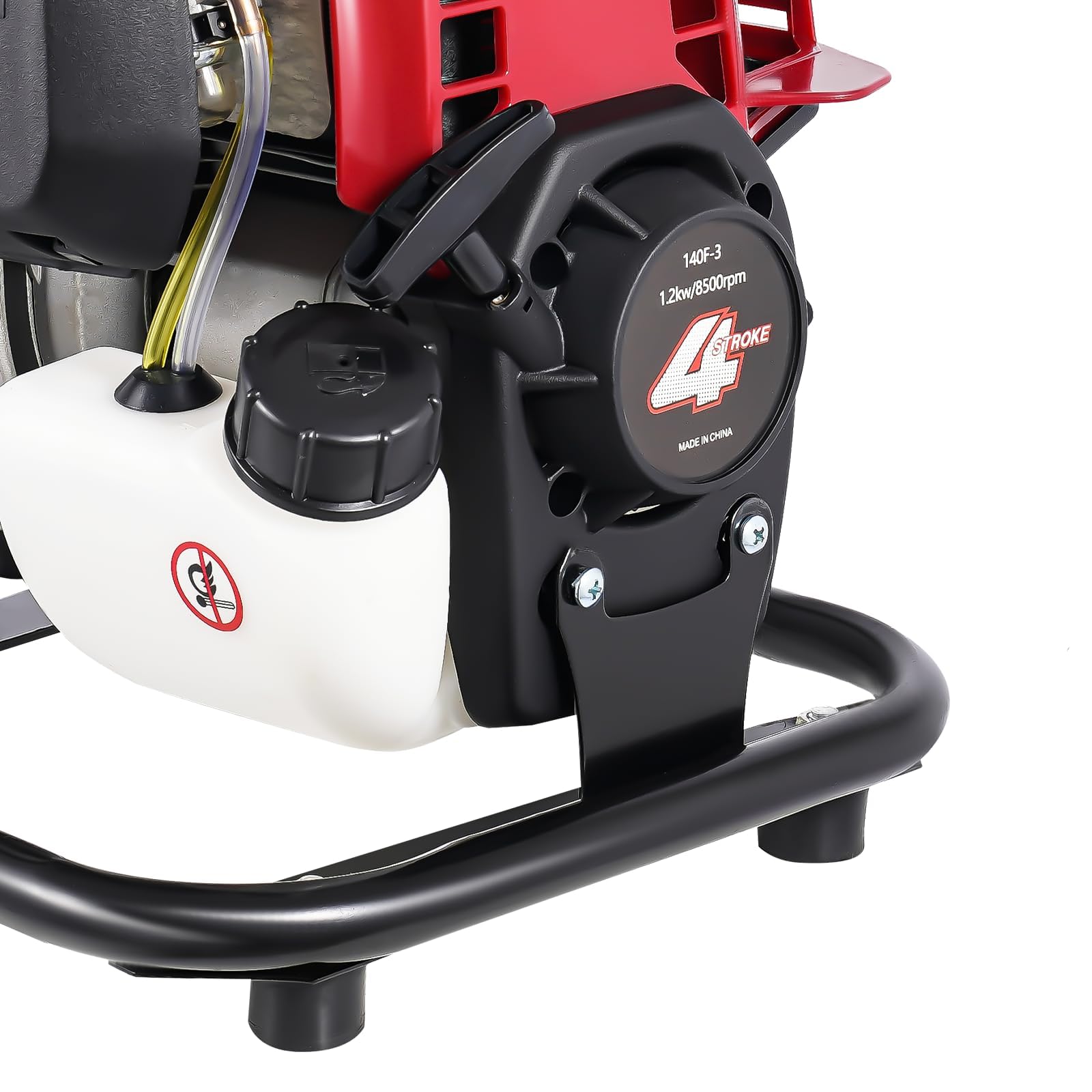 Bomba de Agua de Gasolina Estabeter, 4 Tiempos, 38 cc, 1200 W, Negro y Rojo, Moderno, Aleación de Aluminio, Hierro, ABS, Bomba de Motor de Gasolina, Portátil para Jardín