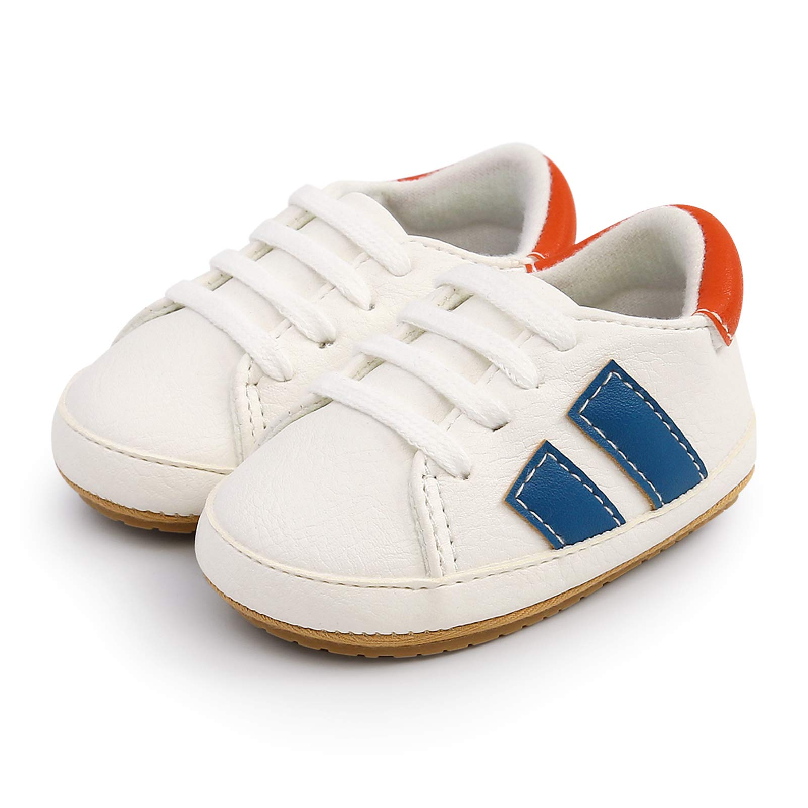 RVROVIC Baby Boys Girls Sneakers Anti-Slip Oxford Loafer Flats Infant Toddler PU Leather Soft Sole Baby Shoes - 2