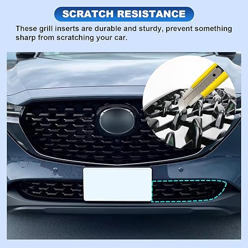 Miniatura 5 de CDEFG Insertos de malla para parrilla delantera CX-5 2024 2025 2025, guardia de rejilla delantera compatible con Mazda CX-5 2022-2024 2025,