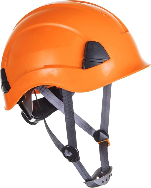 Boyd Safety Supplies Height Endurance Scaffolding Steeplejack Climbing Work Safety Helmet Hard Hat With Chin Strap (Orange)