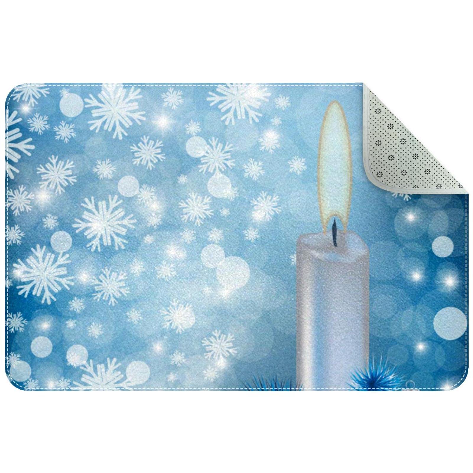 Felpudo navideño de copos de nieve para dar la bienvenida a tu hogar con un suelo limpio