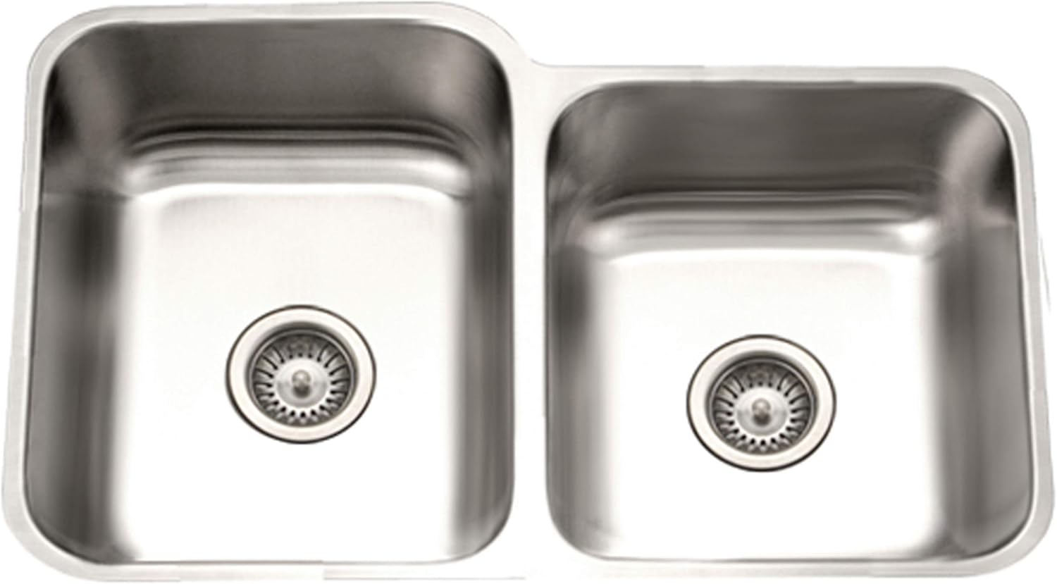 🔥 Cаѕhbасk uр tо 70% Houzer STE-2300SR-1 Eston Series Undermount Stainless Steel 60/40 Double Bowl Kitchen Sink, Small Bowl Right, 18 Gauge