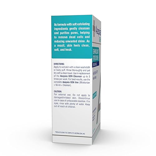 Miniatura 5 de Asepxia Gel exfoliante facial GEN para piel grasa con efecto antibrillo, 3.5 onzas