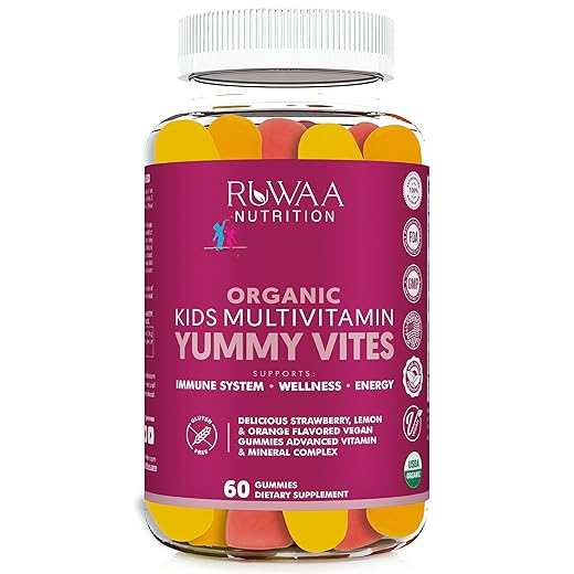 RUWAA NUTRITION Kids Multivitamin Gummies | Vitamins for Kids, Zinc, Vitamin C, D, E, B6, Growth and Immune Support | Chewable, Gluten-Free, Non-GMO