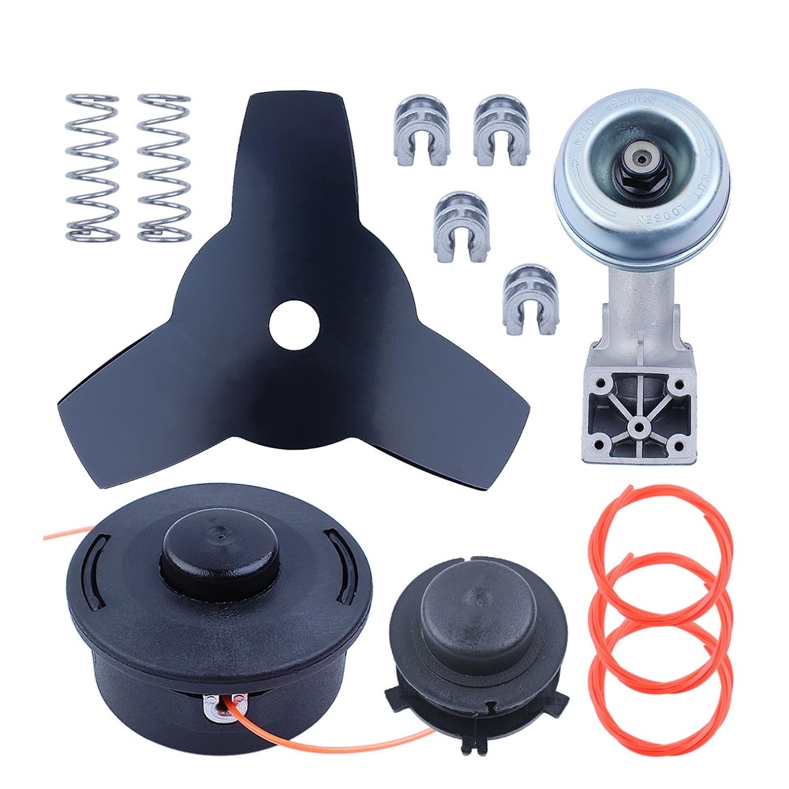 DUNLAP Kit de línea de Cuchilla de Carrete de Caja de Cambios con Cabezal de Palanca de Cambios Compatible con STIHL FS120 FS200 FS250 FS55 FS75 FS80 FS85, Piezas de desbrozadora