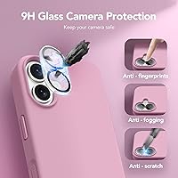 Vista 1379 de GONEZ Funda de silicona para iPhone 15 Pro Max, compatible con Magsafe, protector de cámara + protector de pantalla, forro de microfibra suave Negro