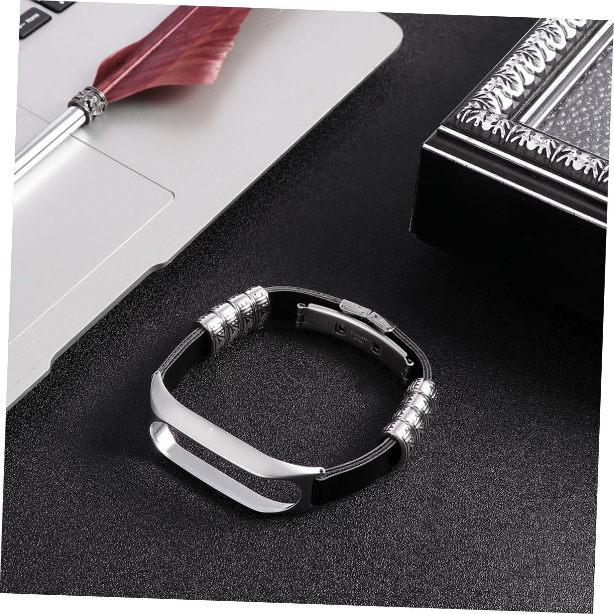 Uonlytech 3 Correas De Reloj De Metal Elegantes Correa De Muñeca Con Marco Plateado Para Reemplazo
