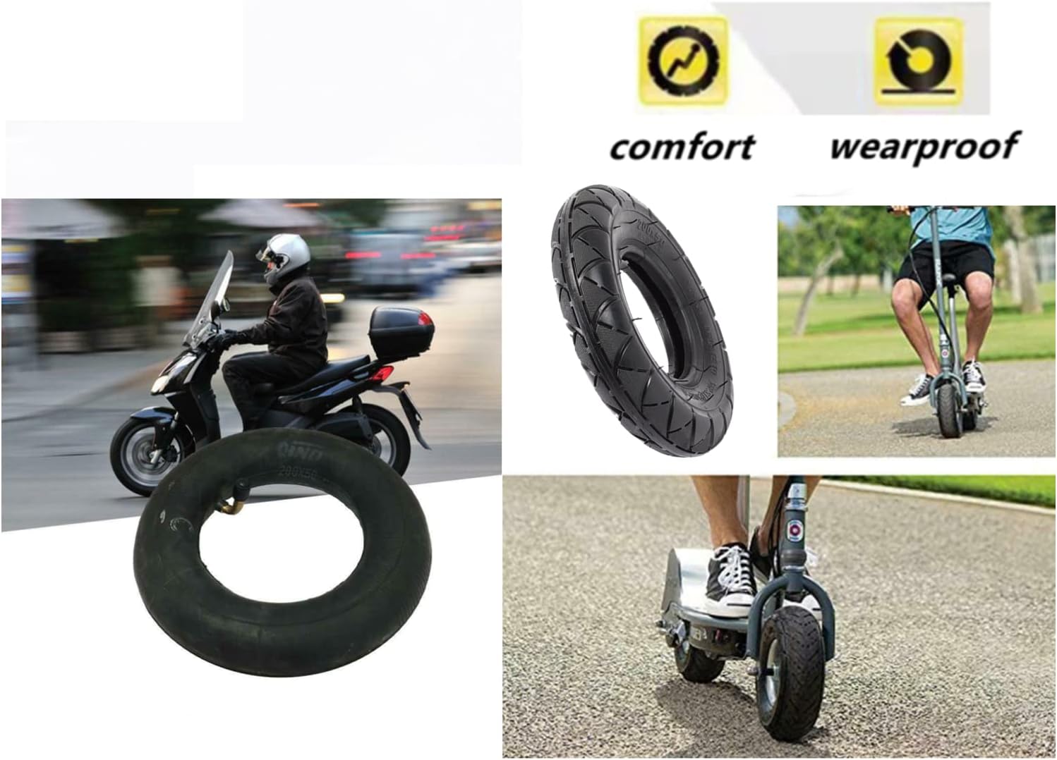 Razor 200x50 Tire & Inner Tube Set (e100/e200/Dune Buggy/Epunk)
