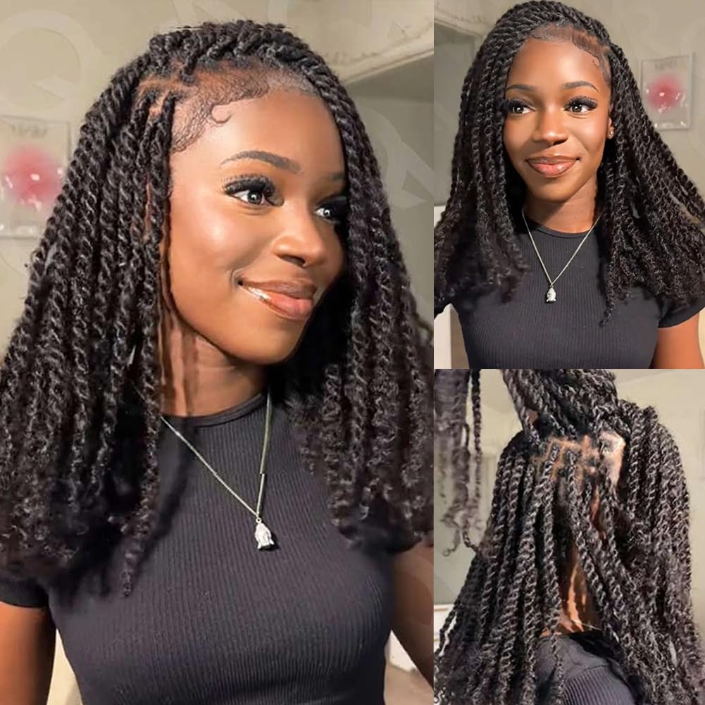 QVR Afro Kinkys Bulk Human Hair for Dreadlock Extensions Repair Locs, Twist Braiding Afro Kinky Human Hair for Locs Natural Black Color 18 inch 4 Packs 200 Gram