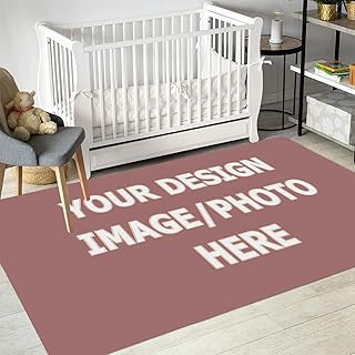 Custom Rug Personalized Area Rug 6 x 9ft, Add Your Own Logo Image Text P...