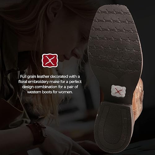 Miniatura 3 de Twisted X Women's Ruff Stock Boot - Mid-calf Full-grain Leather Western Cowboy Boots