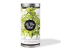 Vista 15 de Té verde albaricoque y melocotón de La Tea Dah, delicioso té de melocotón afrutado hecho con hojas de té verde de pólvora ligeramente cafeinadas