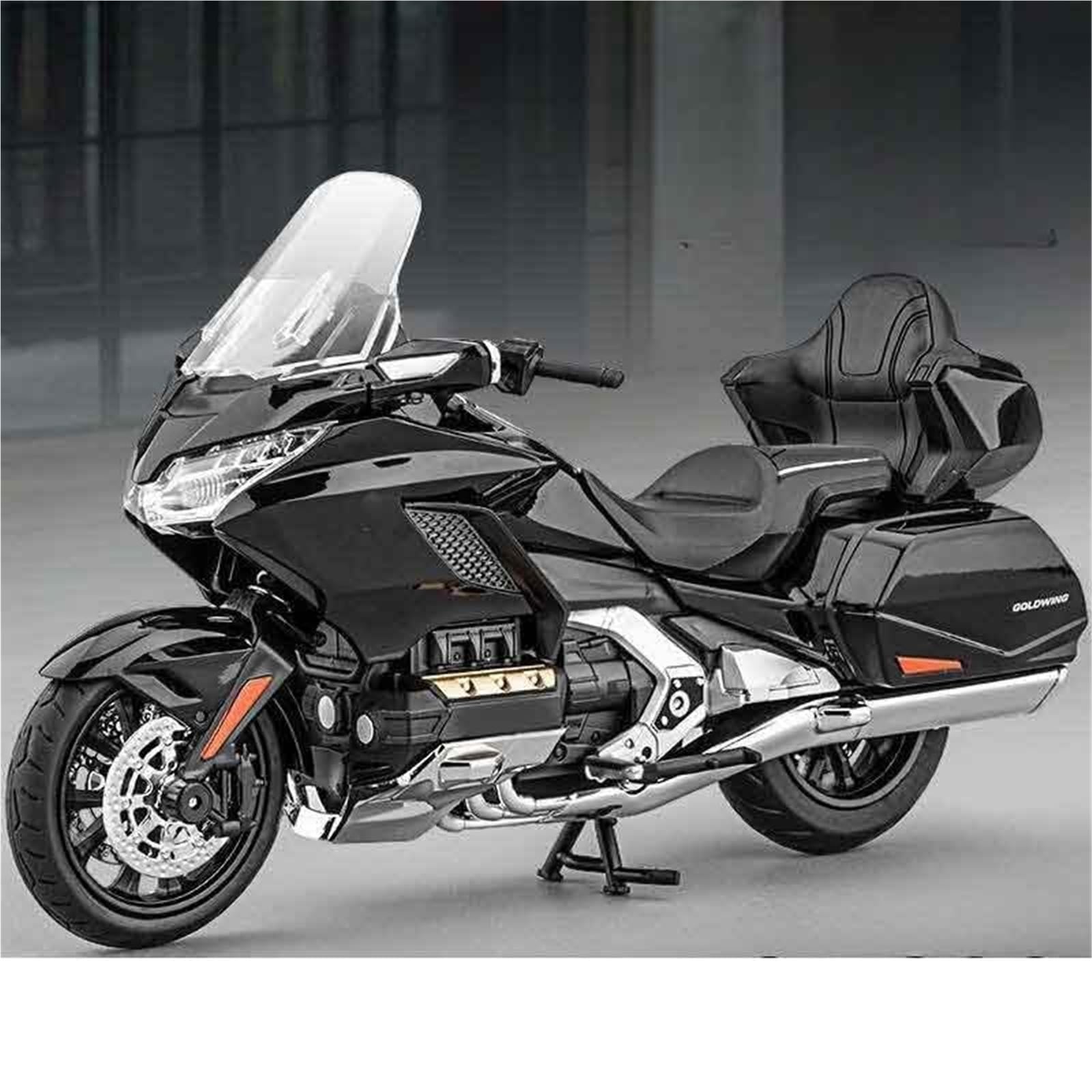 Modèle De Moto en Alliage À Ailes Dorées pour GL1800, Jouet D'ornement, Véhicule Cadeau, Simulation, Échelle 1:32