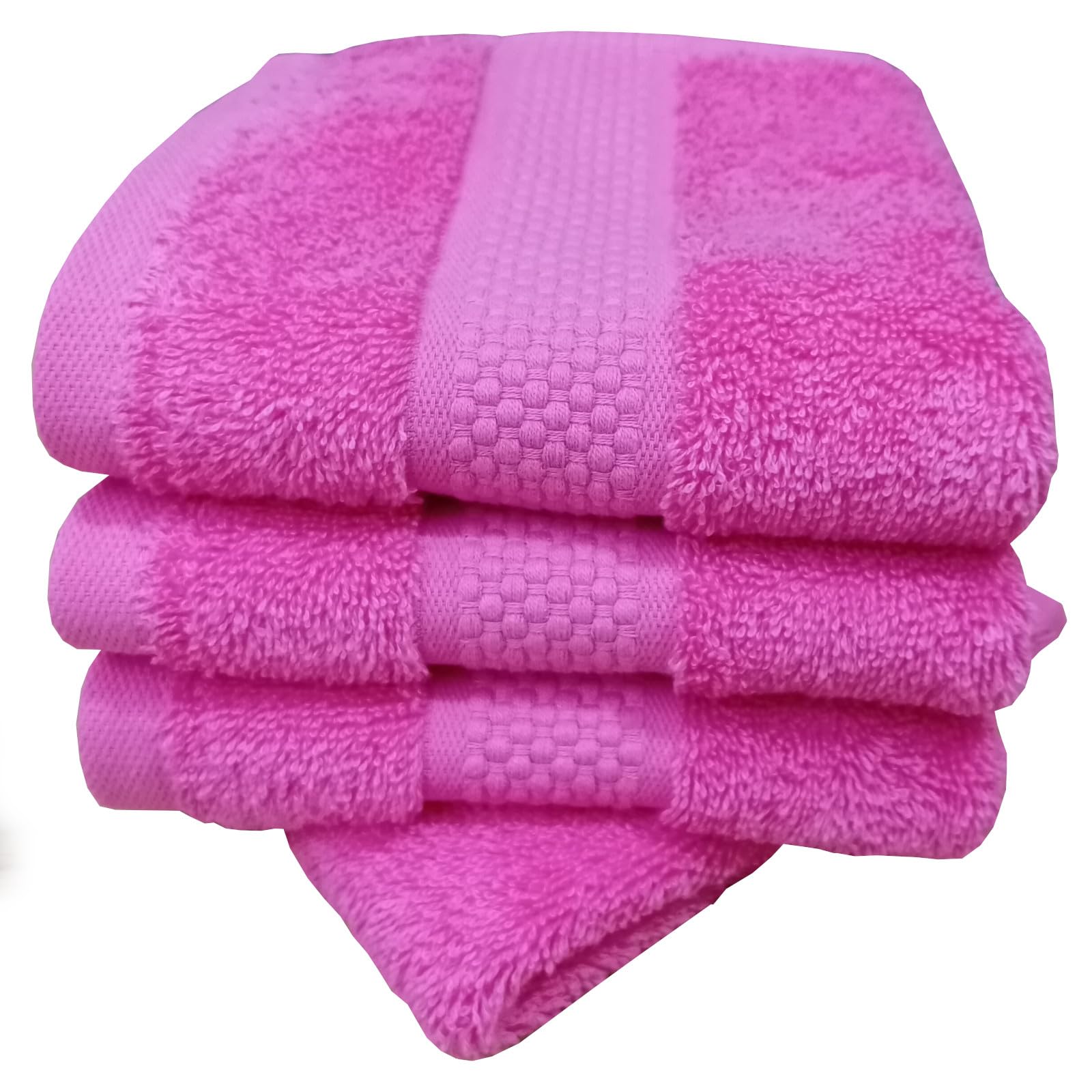 Sue Rossi Face Cloths Pack of 4, Turkish Combed Cotton, 30cm x 30cm, Soft, Absorbent & Quick Dry Wash Cloth Flannels Set Of Bathroom Towels (4, Candy Pink)