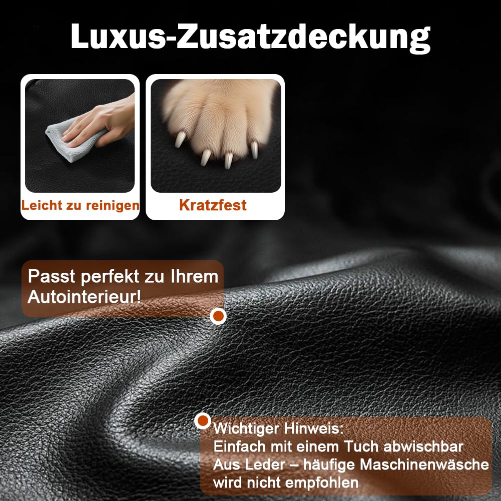 SZEE Stabiler Reise Hunde Autositz für Kleine/Mittlere Hunde bis 15 Kg, Einzigartiger Hundesitz Auto mit Abnehmbares Kunstleder-Inlay,Ausklappbares Hundebett mit Zwei Metall-Sicherheitsgurte