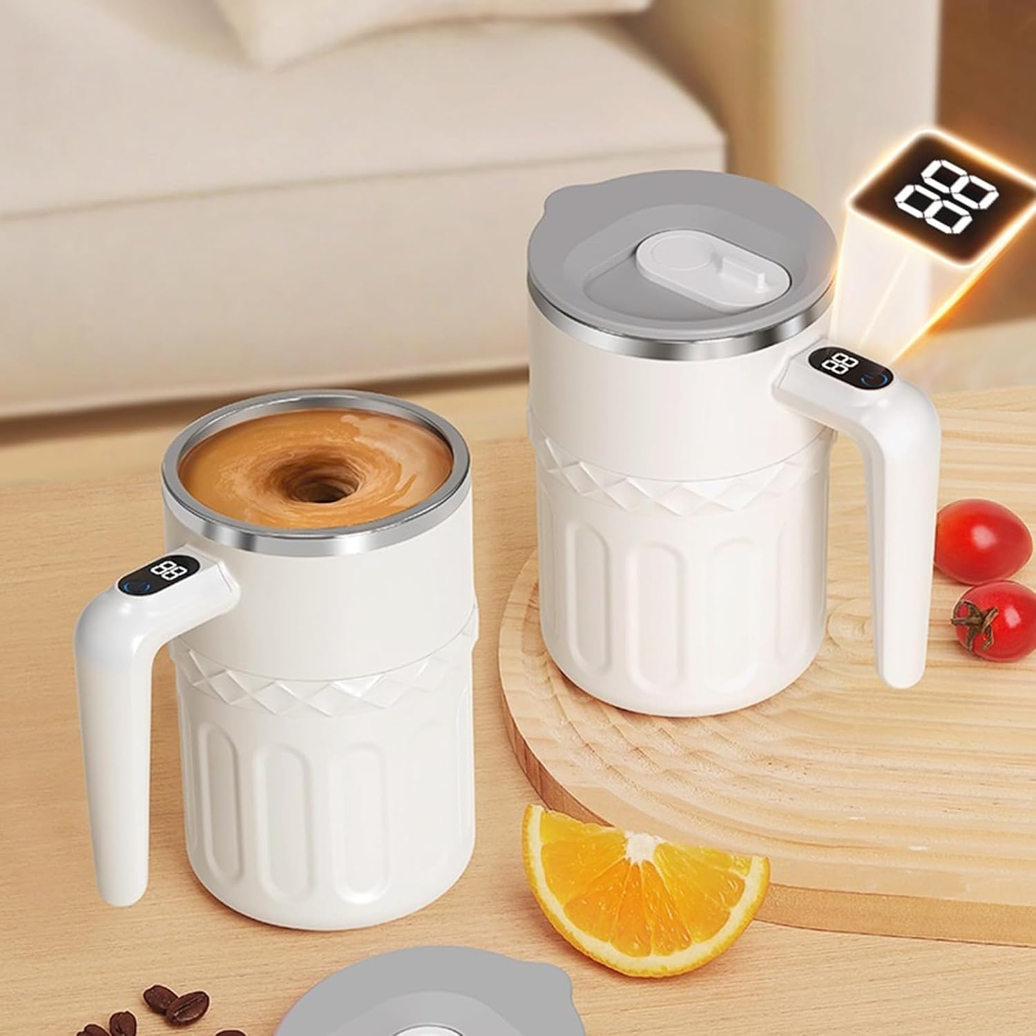 Mobile Mixing Cup Intelligent Temperature Control Immune Plan For Coffee Shakes Travel Office Multifunctional Stir Cup For Coffee Protein Shakes
