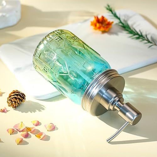 Miniatura 4 de Dispensador de jabón con bomba de acero inoxidable, dispensador de jabón líquido recargable para manos para encimera de baño, fregadero de cocina