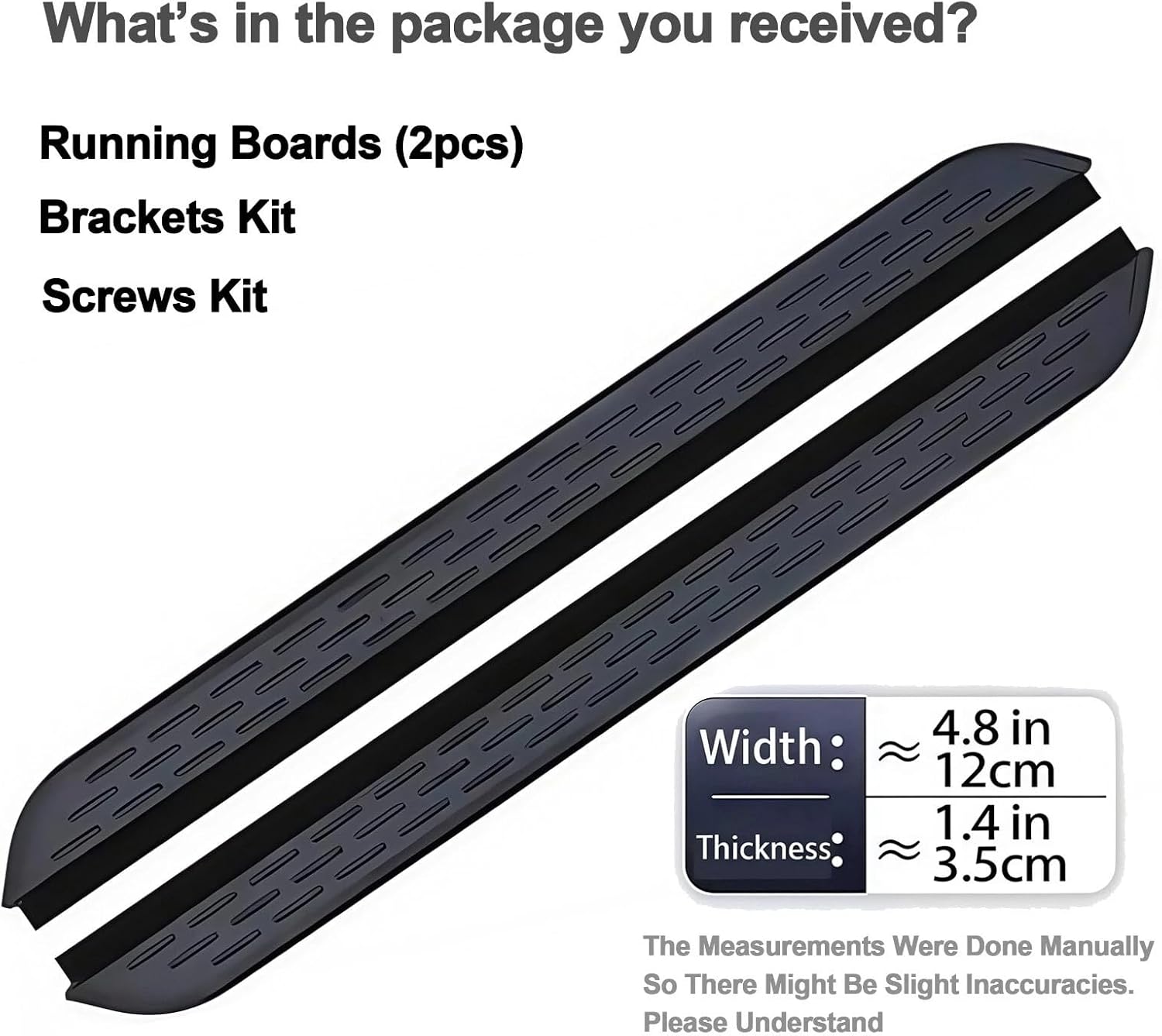 Black Running Boards Side Steps Bars Fits for Audi Q7 2016-2025 2026 Nerf Bar Pedals with Brackets